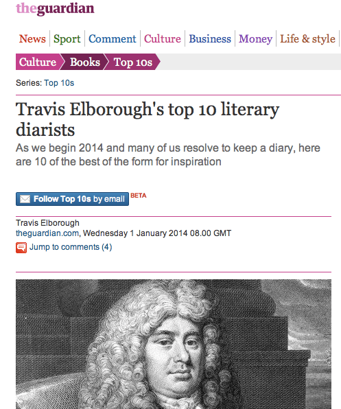 The Guardian - My Top Ten Literary Diarists 