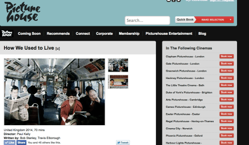 How We Used to Live screens at Picturehouse Cinemas around the country with Q&As from 10 June